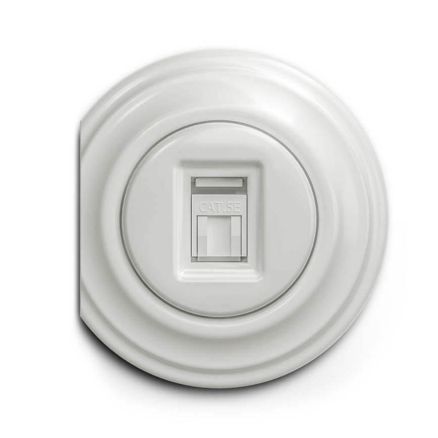Kliklap - Vintage-datauttag vit