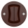 Kliklap - Vintage dubbel trappbrytare nr. 6+6 brun