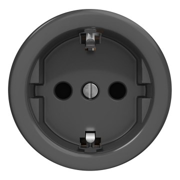 Kliklap - Vintage-vägguttag utan ram SCHUKO 230V/16A antracit