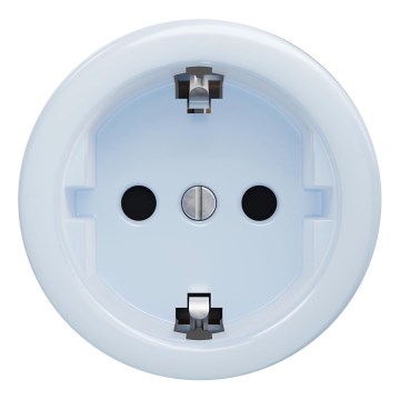 Kliklap - Vintage-vägguttag utan ram SCHUKO 230V/16A blå