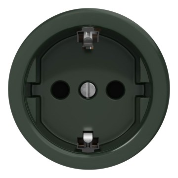 Kliklap - Vintage-vägguttag utan ram SCHUKO 230V/16A grön