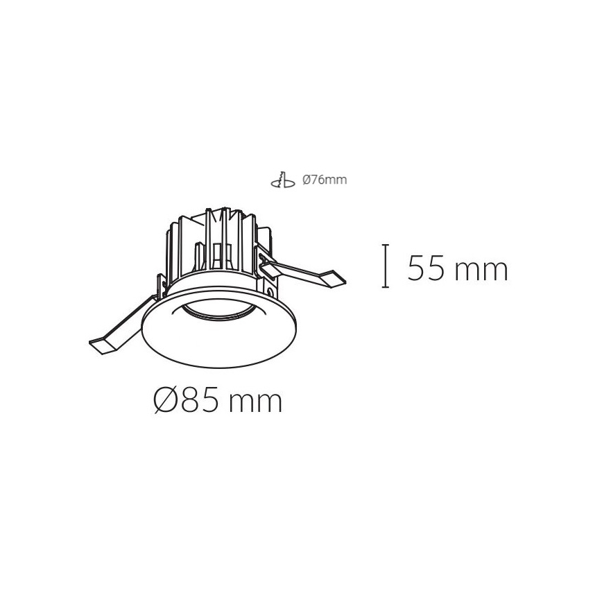 Kohl Lighting - Infälld LED badrumsbelysning  LUXO LED/12W/230V IP65