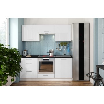 Köksbänk CELESTE 180 cm högblank vit