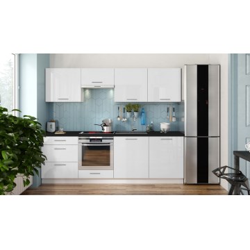 Köksinredning CELESTE 240 cm högblank vit