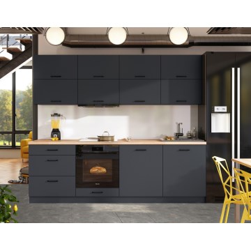 Köksinredning ELISE 240 cm grafit
