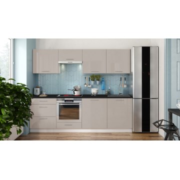 Köksserie CELESTE 240 cm högblank taupe