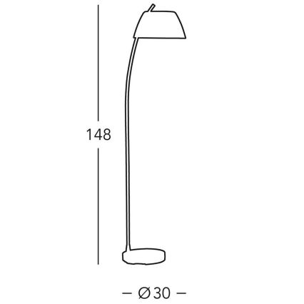 Kolarz 0051.41.6 - Golvlampa MALMÖ 1xE27/60W/230V