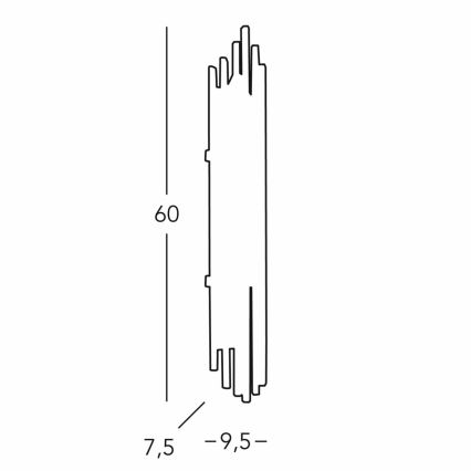 Kolarz 0342.63.3 - Vägglampa ONTARIO 3xE14/40W/230V 60 cm 24K guld