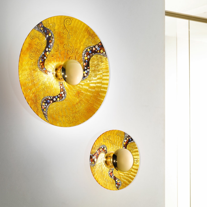 Kolarz 0365.61XL.V1.3 - Vägglampa LUNA 1xE27/100W/230V 24K guld