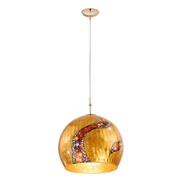 Kolarz 0392.31L.3.Ki.Au - Ljuskrona med textilsladd LUNA 1xE27/60W/230V 24K guld