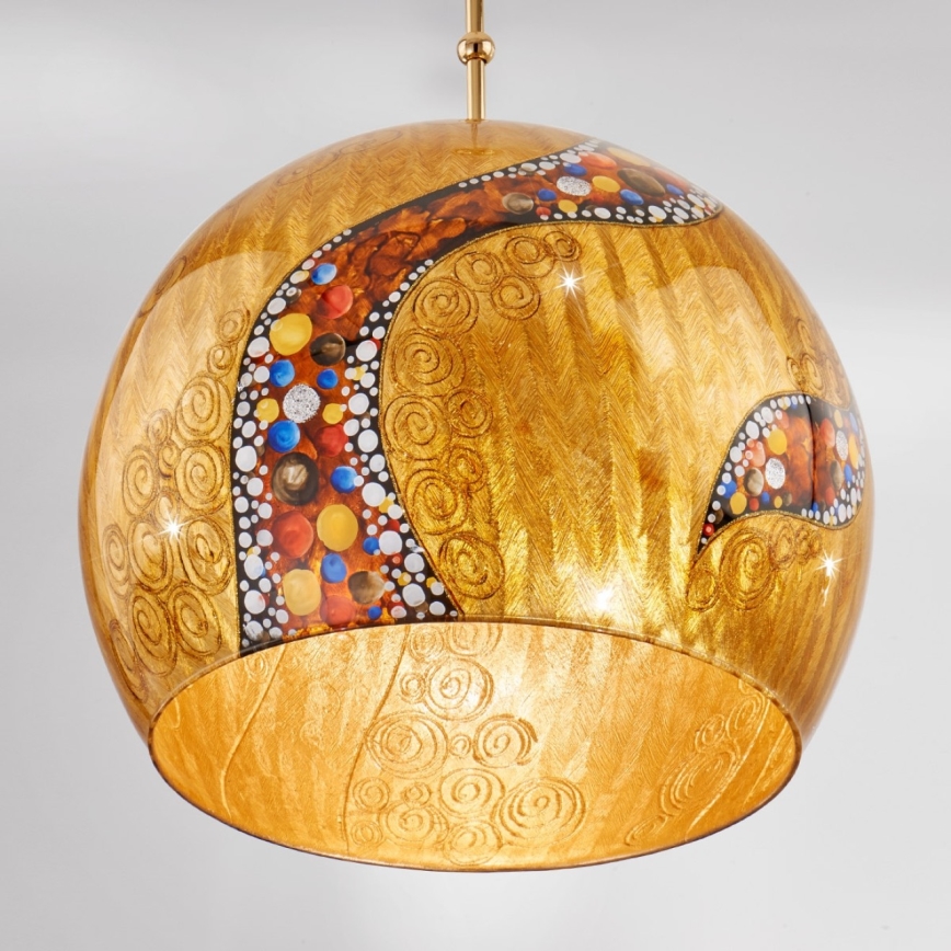 Kolarz 0392.31L.3.Ki.Au - Ljuskrona med textilsladd LUNA 1xE27/60W/230V 24K guld