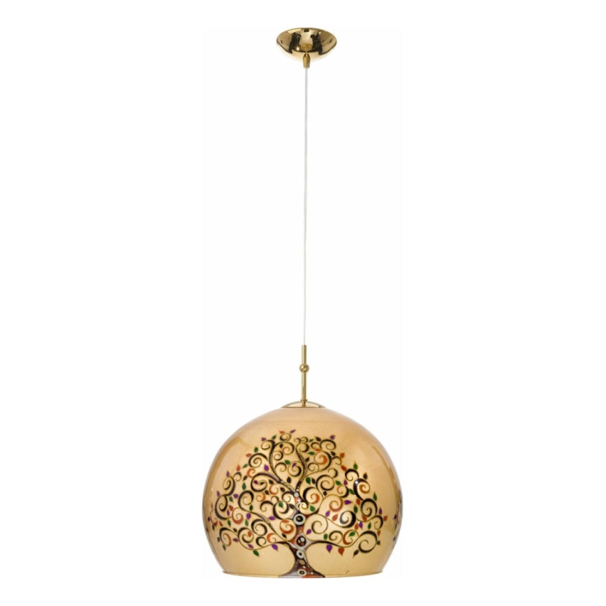 Kolarz 0392.31M.3.Al.Mu - Ljuskrona med textilsladd LUNA 1xE27/60W/230V 24K guld