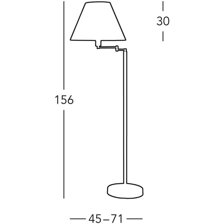 Kolarz 264.41.4 - Golvlampa HILTON 1xE27/60W/230V