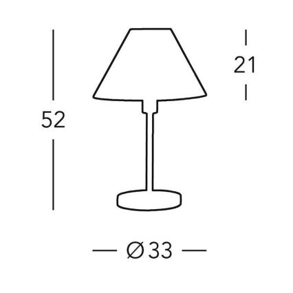 Kolarz 264.70.6 - Bordslampa HILTON 1xE27/60W/230V