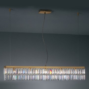 Kolarz 314.87.3 - Kristallkrona på kabel PRISMA 7xG9/25W/230V 24K guld