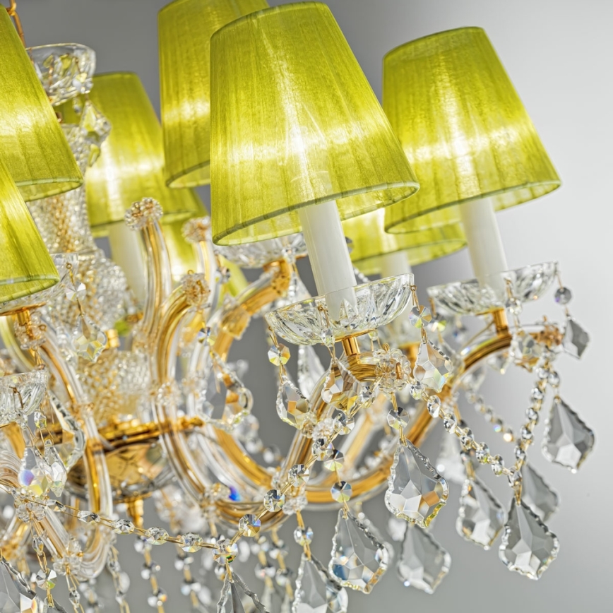 Kolarz 3149.88.3.KoT - Ljuskrona i kristal med kedja MARIA LOUISE 8xE14/40W/230V 24K guld
