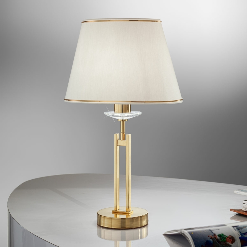 Kolarz 330.71.8C - Bordslampa i kristall IMPERIAL 1xE27/60W/230V guld/beige