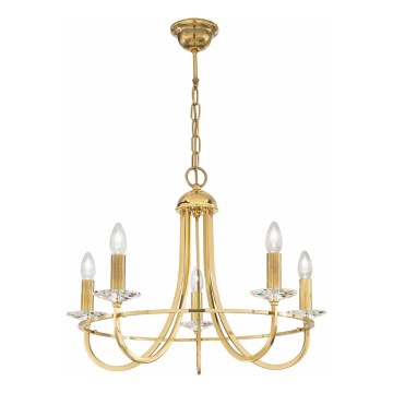 Kolarz 330.85.8C - Ljuskrona i kristal med kedja IMPERIAL 5xE14/60W/230V guld