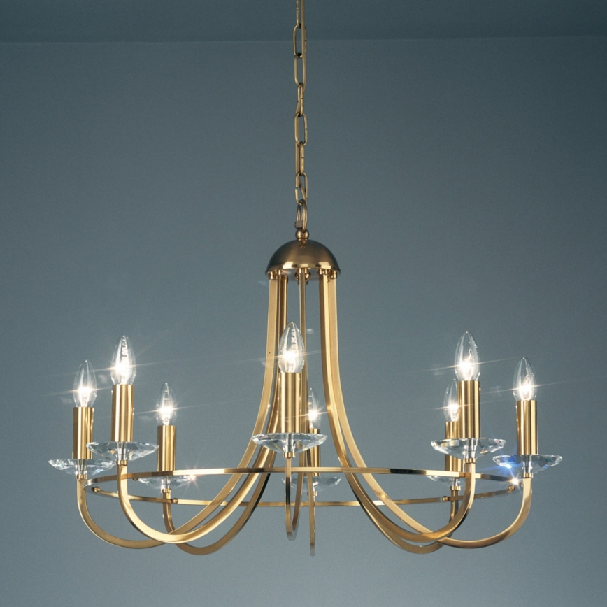 Kolarz 330.88.8C - Ljuskrona i kristal med kedja IMPERIAL 8xE14/60W/230V guld