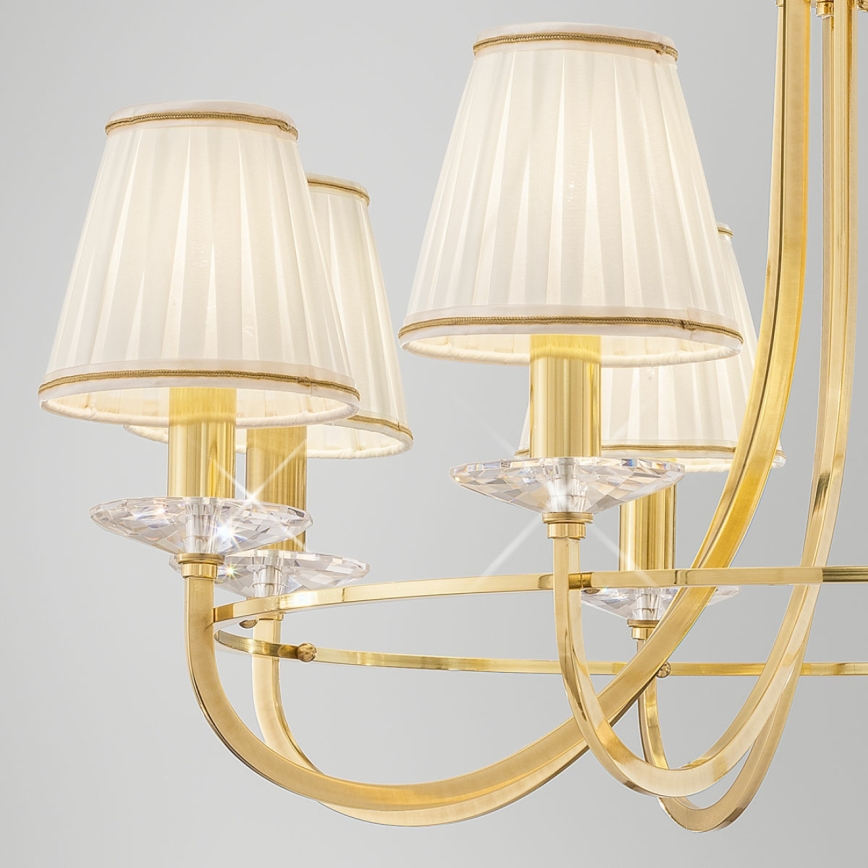 Kolarz 330.88.8C - Ljuskrona i kristal med kedja IMPERIAL 8xE14/60W/230V guld