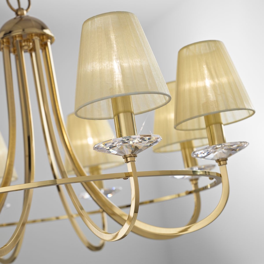 Kolarz 330.88.8C - Ljuskrona i kristal med kedja IMPERIAL 8xE14/60W/230V guld