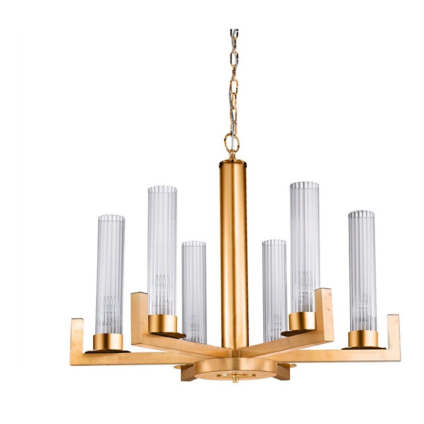 Kolarz 6009.80630 - Ljuskrona med kedja RAGGIO 6xE14/25W/230V 24K guld