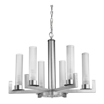 Kolarz 6009.80650 - Ljuskrona med kedja RAGGIO 6xE14/25W/230V silver
