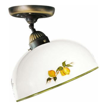 Kolarz 731.10.129 - Ytmonterad ljuskrona NONNA 1xE27/75W/230V diameter 30 cm citroner