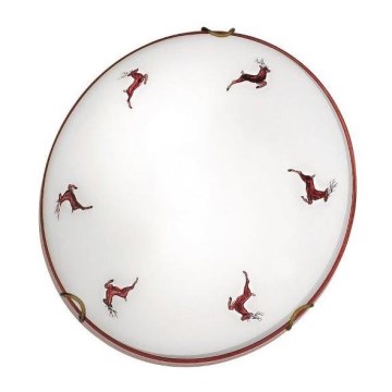 Kolarz 731.11.4.103-Taklampa NONNA 1xE27/60W/230V pr.30cm hjort röd