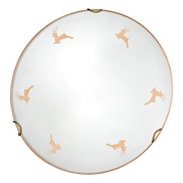 Kolarz 731.11.4.150 - Vägglampa NONNA 1xE27/60W/230V Ø 30 cm hjort i roséguld