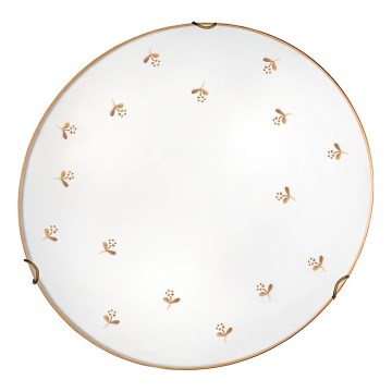 Kolarz 731.12.4.160 - Vägglampa NONNA 2xE27/60W/230V Ø 40 cm, blommönster, roséguld