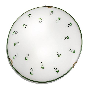 Kolarz 731.12.4.21 - Taklampa NONNA 2xE27/60W/230V diameter 40 cm grön
