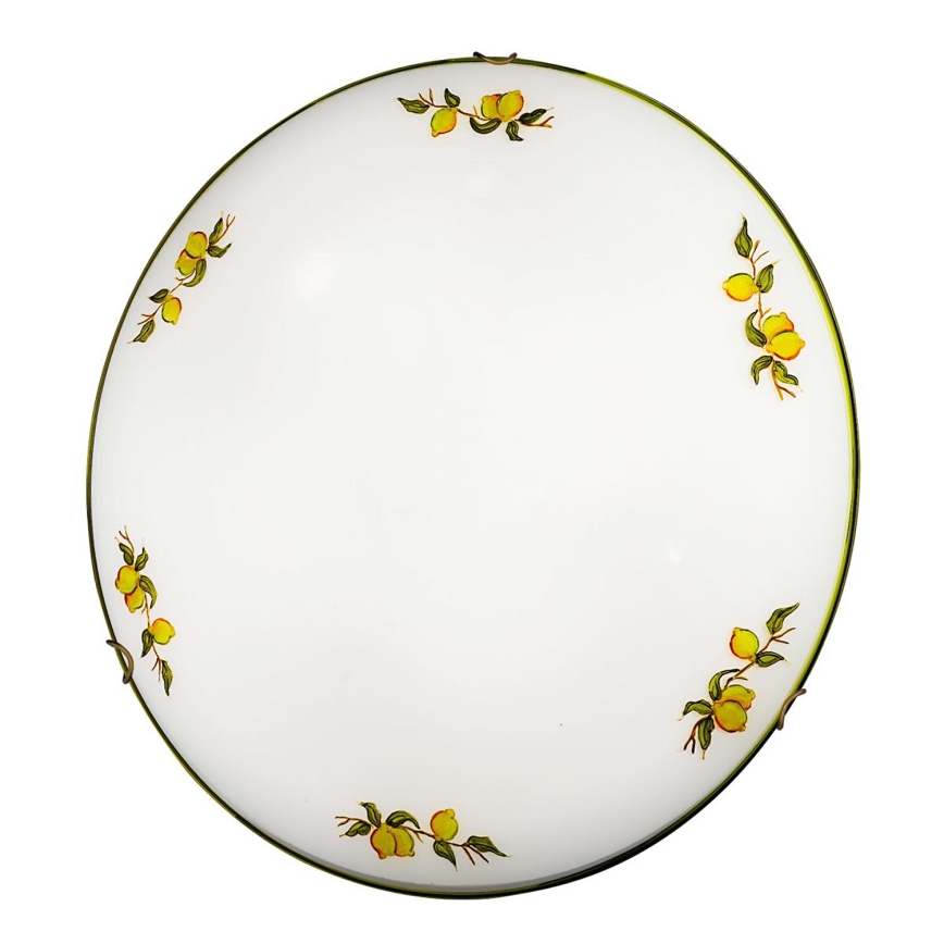 Kolarz 731.13.4.116 - Taklampa NONNA 3xE27/60W/230V diameter 50 cm citroner