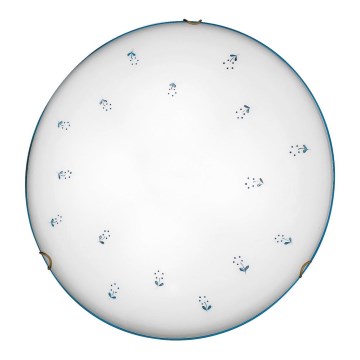 Kolarz 731.13.4.17 - Taklampa NONNA 3xE27/60W/230V diameter 50 cm blå