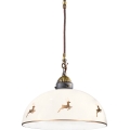 Kolarz 731.30.151 - Taklampa på vajer NONNA 1xE27/75W/230V Ø 30 cm, hjorthorn i roséguld