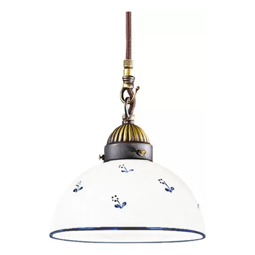 Kolarz 731.30.16 - Ljuskrona med textilsladd NONNA 1xE27/75W/230V diameter 20 cm blå