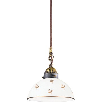 Kolarz 731.30.170 - Takpendel på kabel NONNA 1xE27/75W/230V Ø 20 cm, blommönster, roséguld