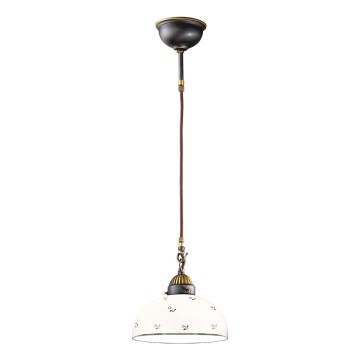 Kolarz 731.30.20 - Ljuskrona med textilsladd NONNA 1xE27/75W/230V diameter 20 cm grön