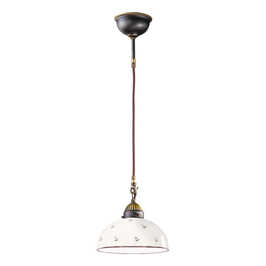 Kolarz 731.30.27 - Ljuskrona med textilsladd NONNA 1xE27/75W/230V diameter 30 cm grön
