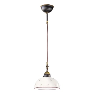 Kolarz 731.30.68 - Ljuskrona med textilsladd NONNA 1xE27/75W/230V diameter 30 cm röd