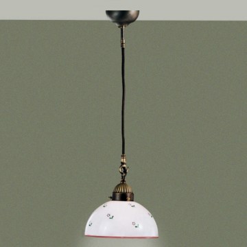 Kolarz 731.30.69 - Ljuskrona med textilsladd NONNA 1xE27/75W/230V diameter 20 cm röd