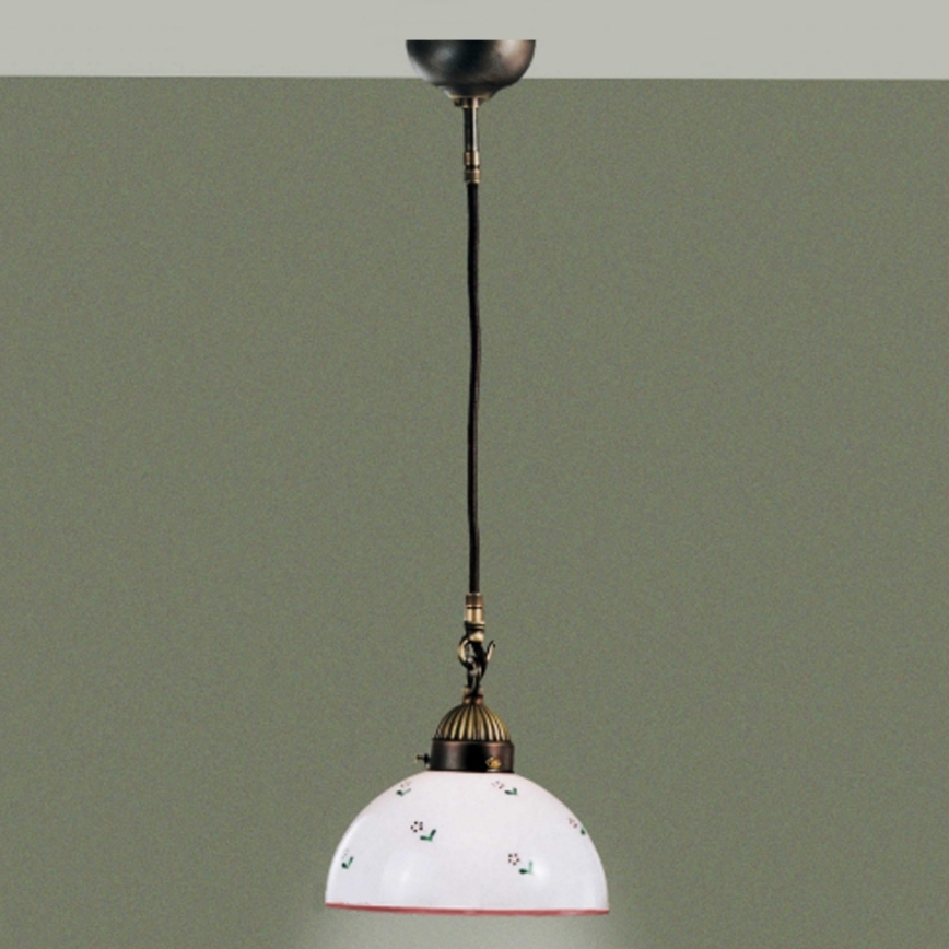 Kolarz 731.30.69 - Ljuskrona med textilsladd NONNA 1xE27/75W/230V diameter 20 cm röd