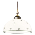 Kolarz 731.32.28 - Ljuskrona med textilsladd NONNA 1xE27/75W/230V diameter 36 cm grön
