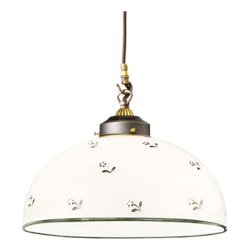 Kolarz 731.32.28 - Ljuskrona med textilsladd NONNA 1xE27/75W/230V diameter 36 cm grön
