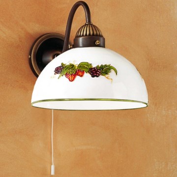 Kolarz 731.61.121 - Vägglampa NONNA 1xE27/75W/230V vindruvor/jordgubbar