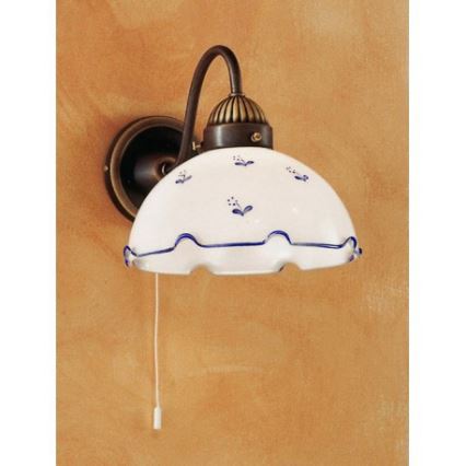 Kolarz 731.61.17 - Vägglampa NONNA 1xE27/75W/230V blå