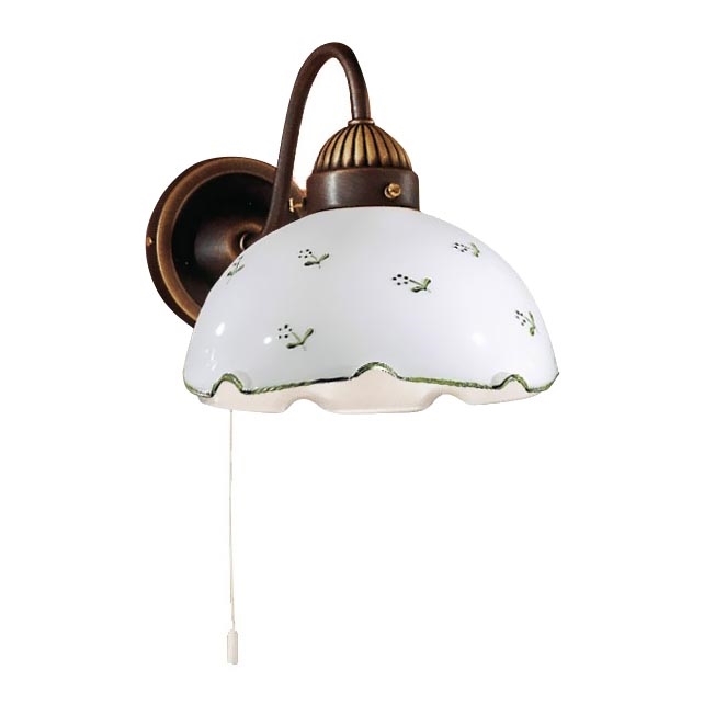 Kolarz 731.61.21 - Vägglampa NONNA 1xE27/75W/230V grön