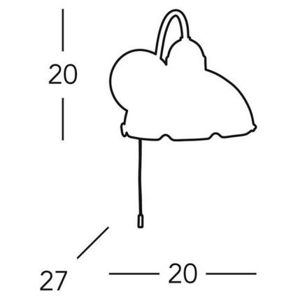 Kolarz 731.61.53 - Väggbelysning NONNA 1xE27/75W/230V