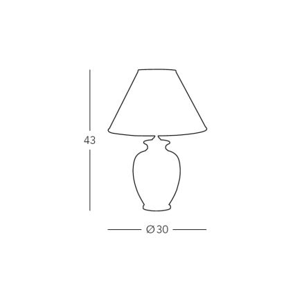 Kolarz 731.70K - Bordslampa NONNA 1xE27/100W/230V vit