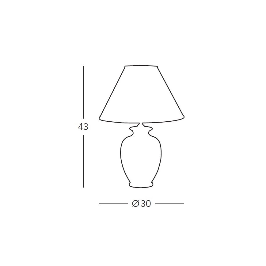 Kolarz 731.70W.100 - Bordslampa NONNA 1xE27/100W/230V vit